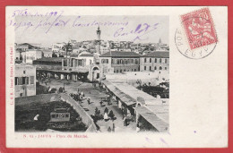 Port Saïd - Type Mouchon 10 Centimes Sur Carte Postale Vers St Gengoux Le National 1907 - Briefe U. Dokumente