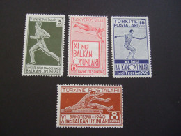 1940 TURKEY THE 11TH BALKAN GAMES BLOCK OF 4 MNH ** (photo Is Example). (Q36-01-TVN) - Unused Stamps