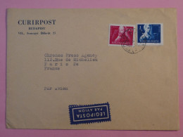 AW 21 HONGRIE BELLE  LETTRE  1947  PAR AVION BUDAPEST A PARIS FRANCE + +  AFFR. INTERESSANT+ + - Storia Postale