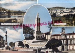 63- VIC LE COMTE - MONUMENT MORTS-PONT SUSPENDU DE COUDES-PLACE JEU DE PAUME-HOTEL VILLE - Vic Le Comte