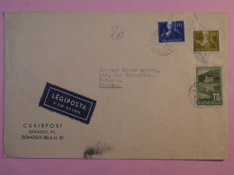 AW 21 HONGRIE BELLE  LETTRE  1947  PAR AVION BUDAPEST A PARIS FRANCE +CHRONO PRESS +PAIRE DE TP  +  AFFR. INTERESSANT+ + - Storia Postale
