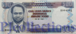 BURUNDI 500 FRANCS 1995 PICK 37A UNC LOW SERIAL NUMBER "R00450*" - Burundi