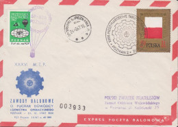 1967. POLSKA. Interesting Balloon Cover With 2,50 ZL Flag And Vignette PRZESYLKA BALONOWA PO... (Michel 1692) - JF438583 - Lettres & Documents