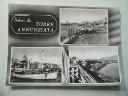 Cartolina "Saluti Da TORRE ANNUNZIATA" Vedutine - Torre Annunziata
