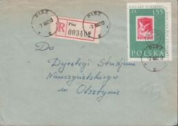 1962. POLSKA. Fine Registered Cover With 1,55 ZL 100 Years Stamps In Poland Cancelled PISZ 7... (Michel 1154) - JF438611 - Covers & Documents