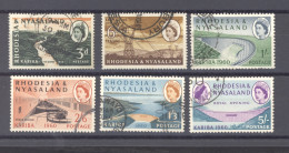 Rhodésie & Nyassaland  :  Yv  33-38  (o) - Rhodesia & Nyasaland (1954-1963)