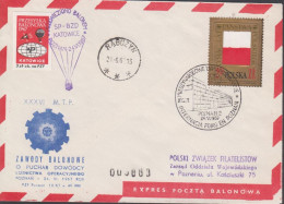 1967. POLSKA. Interesting Balloon Cover With 2,50 Zl FLAG And Vignette PRZESYLKA BALONOWA KA... (Michel 1692) - JF438643 - Storia Postale