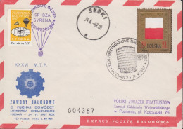 1967. POLSKA. Interesting Balloon Cover With 2,50 Zl FLAG And Vignette PRZESYLKA BALONOWA SY... (Michel 1692) - JF438645 - Lettres & Documents