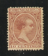 España Edifil 217* Mh  10 Ctos. Castaño  1889/1901  NL074 - Nuevos