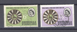 Rhodésie & Nyassaland  :  Yv  49-50  (o) - Rhodesia & Nyasaland (1954-1963)