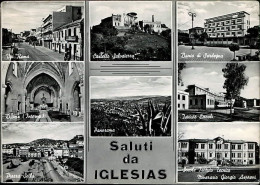 IGLESIAS - SALUTI / VEDUTINE - EDIZIONE SEADA - SPEDITA 1958 (15466) - Iglesias