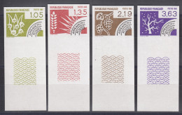 FRANCE : PREOBLITERES N° 178/181 NON DENTELES NEUFS ** LUXE SANS CHARNIERE - 1981-1990