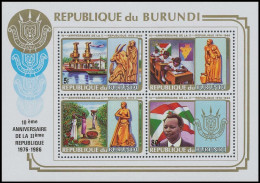 BL121B** (949A/D) - 10e Anniversaire De La 2ème République / 10e Verjaardag Van De 2e Republiek - BURUNDI - Ongebruikt