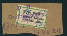 LOKALSAUSGABE GROSSRÄSCHEN: 1945, Postzettel "d" , 15 Pf. Auf Briefstück Mit  Notstempel-Entwertung. - Altri & Non Classificati