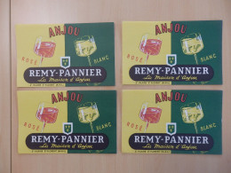 LOT DE 4 BUVARDS REMY-PANNETIER LA MAISON D'ANJOU - Liqueur & Bière