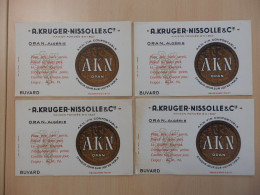 LOT DE 4 BUVARDS A. KRUGER-NISSOLLE & Cie VIN CONFORTABLE ORAN-ALGERIE - Liquore & Birra