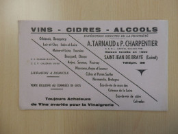 BUVARD A. TARNAUD & P. CHARPENTIER VINS CIDRES ALCOOLS SAINT JEAN DE BRAYE LOIRET - Licores & Cervezas