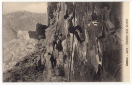 Carrara -Cave - Minatori Sulla Tecchia - Non Viaggiata - Carrara