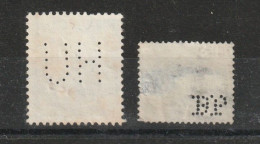 BELGIQUE. Petit Lot De 2 Timbres Oblitérés N° 248 Aminci Perforé DP Et N° 911 Perforé UH. Voir Le Scan - Non Classificati