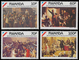 1356/1359** - 200e Anniversaire De La Révolution Française / 200e Verjaring Van De Franse Revolutie - RWANDA - Ongebruikt