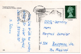 64903 - Grossbritannien - 1969 - 9d Machin EF A AnsKte LONDON - NATIONAL POSTAL MUSEUM ... -> DDR - Storia Postale