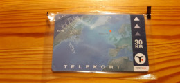 Phonecard Faroe Islands - Map - Mint In Blister - Isole Faroe