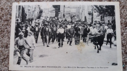 CPA MOEURS ET COUTUMES PROVENCALES LOU BIOU A LA BOURGINO TORO TAUREAU A LA BOURGINE ANIMATION ED J GEORGE - Stiere