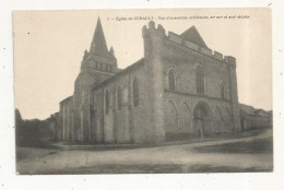 Cp, 49 , église De CUNAULT, Vue D'ensemble Extérieure, Vierge - Autres & Non Classés