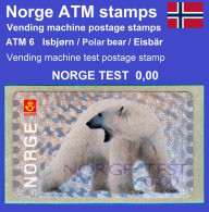 Norge Norwegen Norway ATM 6 Polar Bear Eisbär / NORGE TEST 0,00 MNH / Frama Etiquetas Automatenmarken Automatici - Timbres De Distributeurs [ATM]