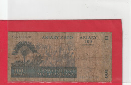 BANKY FOIBEN'I MADAGASIKARA  .  100 ARIARY  -  500 FRANCS  .  2004  N° A 3418282 K .  2 SCANES - Madagascar