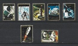 Ajman 1973 Serie Espace Lot De 7 Timbres Petits Formats Oblitéré Sans Trace De Charniére - Verzamelingen