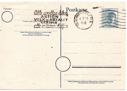 64914 - Alliierte Besetzung - 1948 - 12Pfg Arbeiter GAKte SCHWERIN - ALLE WOLLEN LEBEN AKTION VOLK U HEIMAT ... - Other & Unclassified