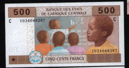 Banque Des Etats De L'Afrique Centrale 500 Francs Letter C 2002 Unc - États D'Afrique Centrale