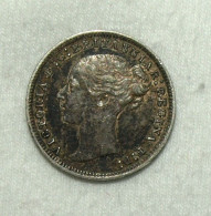 Silber/Silver Großbritannien/Great Britain Victoria Young Head, 1877, 3 Pence VZ+/XF+ - Other & Unclassified