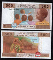 Banque Des Etats De L'Afrique Centrale 500 Francs Letter T 2002 Unc - États D'Afrique Centrale