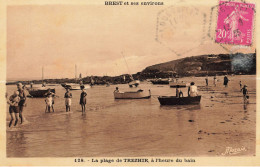 Le Trez Hir , Plougonvelin * à L'heure Du Bain , La Plage De Trezhir , Environs De Brest * Baigneurs Enfants - Plougonvelin