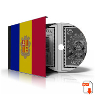 ANDORRA [FR. + SP.] 1875-2020 STAMP ALBUM PAGES (166 B&w Illustrated Pages) - Anglais
