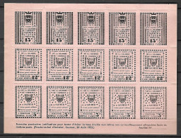 Grève De Saumur TP N°4A,B & C ** Bloc Complet Neuf De15 Exemplaires Rose (rare) TTB  Qualité: ** - Stamps