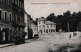 VERDUN SUR GARONNE                LE FAUBOURG ET LA NOUVELLE POSTE         CAFE DURAUDE - Verdun Sur Garonne