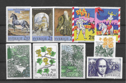 Schweden Kleines Lot 10 Verschiedene Postfrisch ** - Verzamelingen