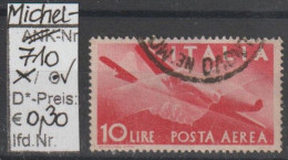 1945 - ITALIEN - SM (Flugpost) "Rauchschwalben" 10 L Dkl'karminrot - O  Gestempelt - S.Scan (it 710Ao) - Posta Aerea