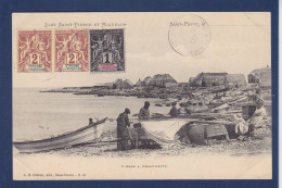 CPA Saint-Pierre-et-Miquelon Circulée Métier - Saint Pierre And Miquelon