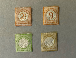 GERMANY  1872 1K, 9K, 18K, 2 ½ G IN VERY GOOD HINGED CONDITION CAT £ 2400 (4) - Nuevos
