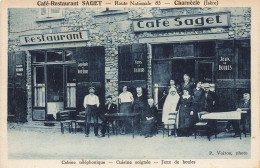 Charnècle * Café Restaurant SAGET Route Nationale 85 * Vins Jeu De Boules Liqueurs * Commerce Magasin Villageois - Autres & Non Classés