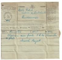 Télégramme / Telegram Déposé Bruxelles > Ruddervoorder Cachet En Arrivée 7/8/1934 - Telegrams