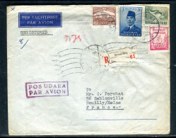 Indonésie - Enveloppe En Recommandé De Semarang Pour La France En 1956 - Référence A 3 - Indonesia