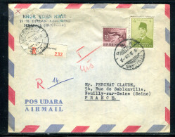 Indonésie - Enveloppe En Recommandé De Semarang Pour La France En 1958 - Référence A 5 - Indonesië