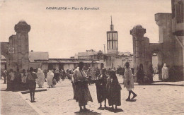MAROC - Casablanca - Place De Marrakech - Carte Postale Ancienne - Casablanca