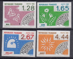 FRANCE : PREOBLITERES N° 190/193 NON DENTELES NEUFS ** LUXE SANS CHARNIERE - 1981-1990