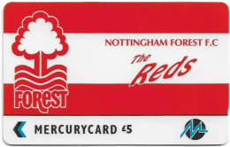 UK (Paytelco) - Football Clubs - Nottingham Forest Logo - 3PFLQ - 5.900ex, Used - [ 4] Mercury Communications & Paytelco